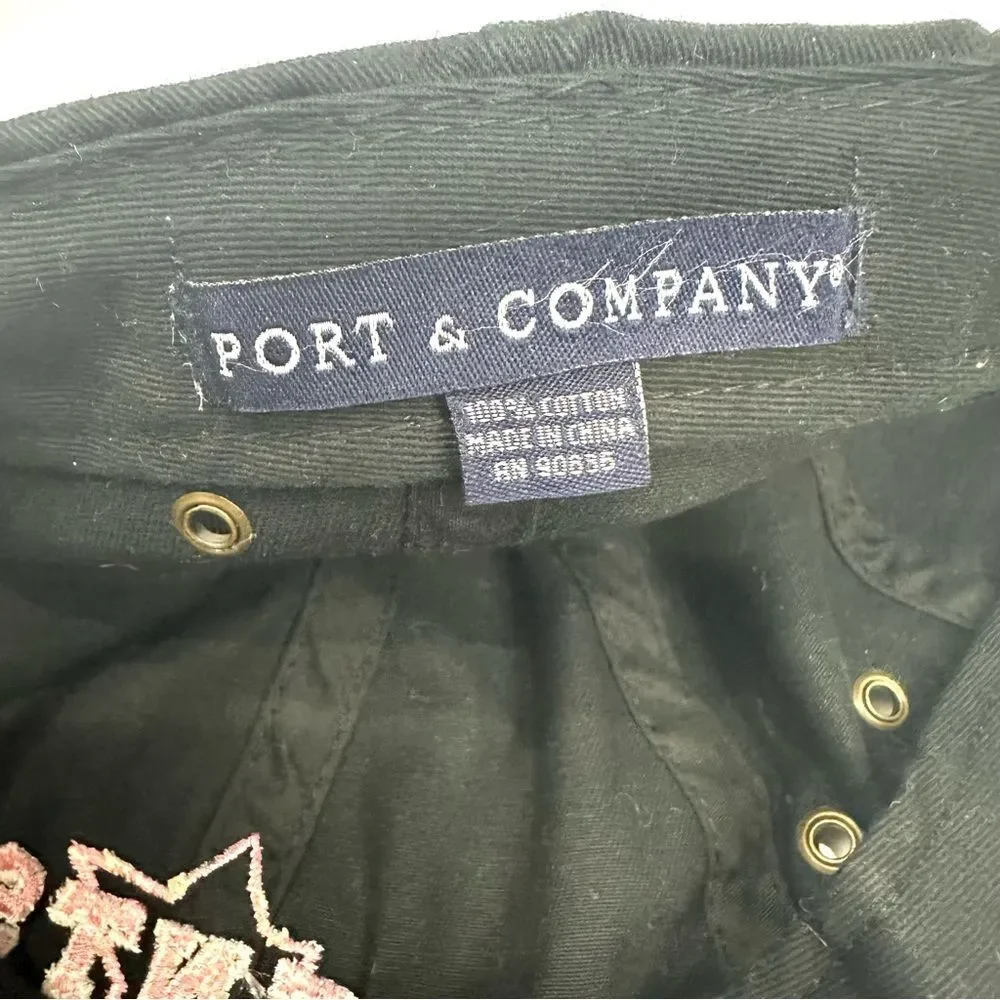 Scentsy Wickless Port & Company Black & Pink Star Baseball Cap/Hat Adjustable